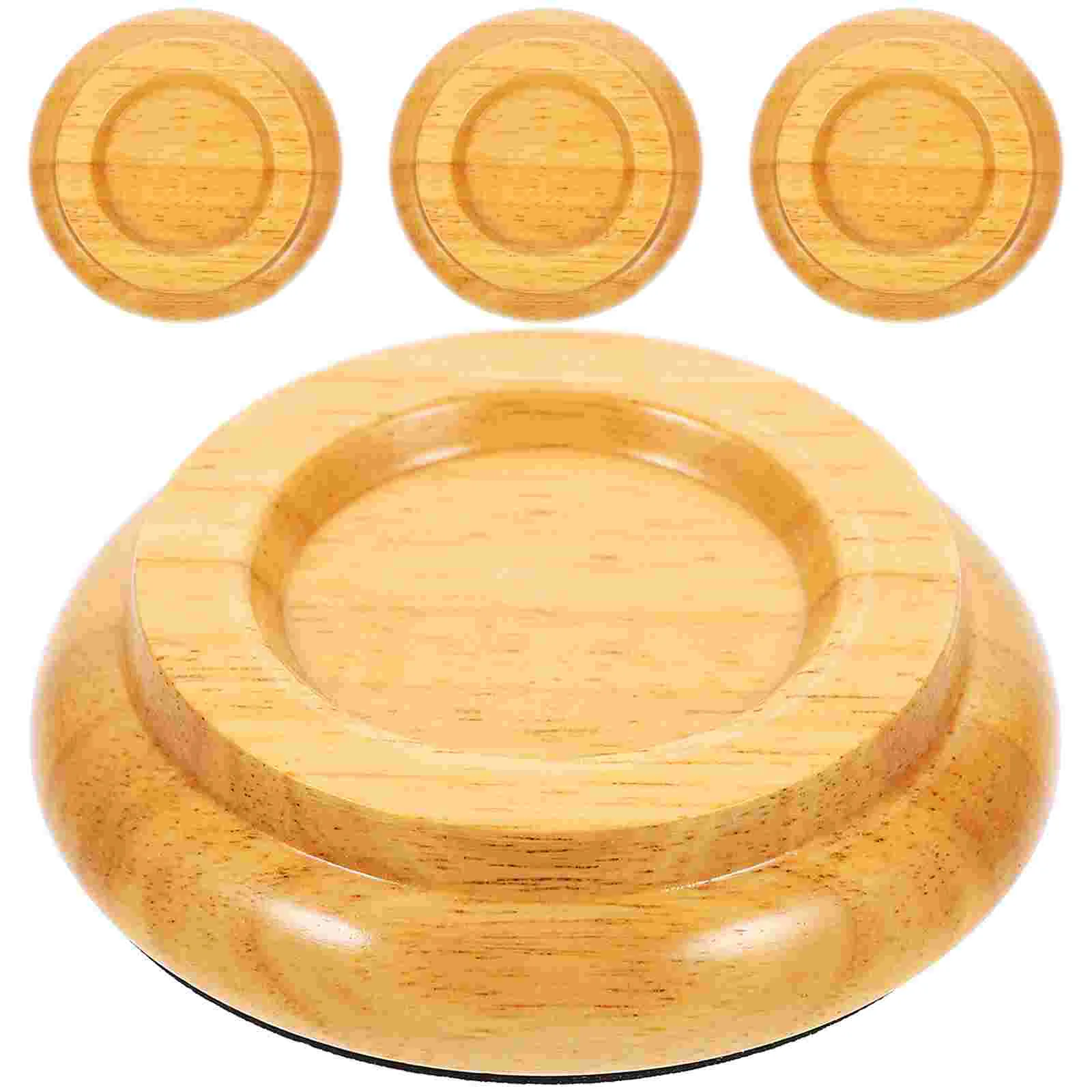 

4 Pcs Piano Mat Anti-noise Caster Cups Upright Leg Pads Floor Wood for Protection Non-skid