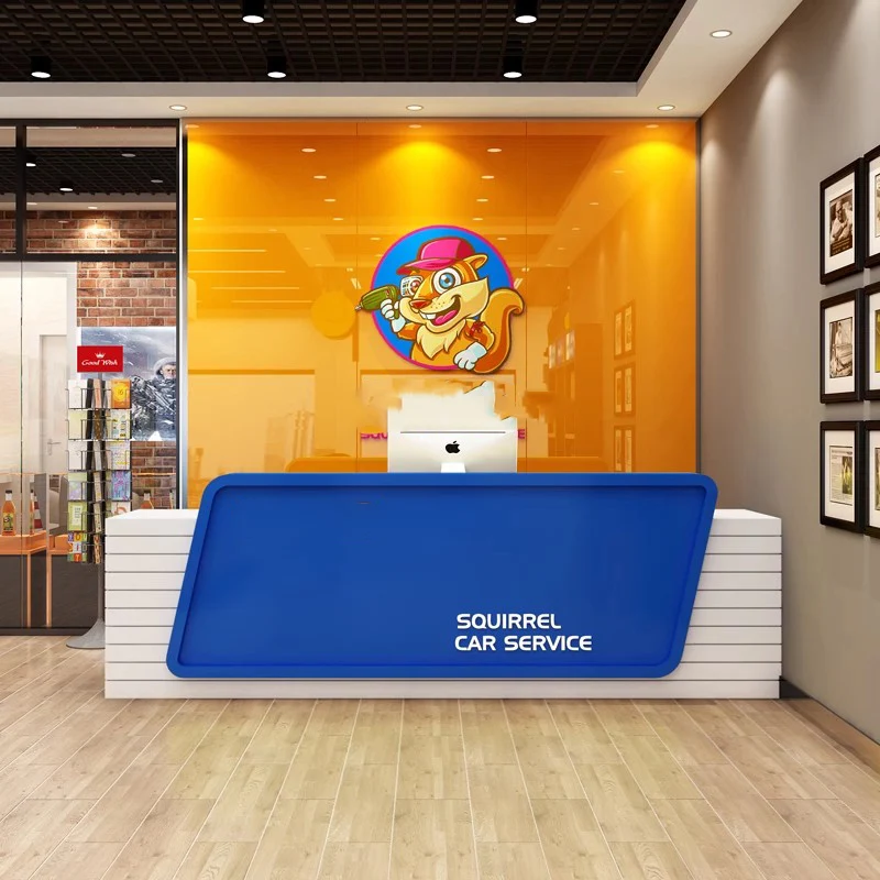 

Trendy Nordic Reception Desk Counter Decorations Beauty Modern Office Reception Desk Counter Aesthetic Luxury Salon Furniture