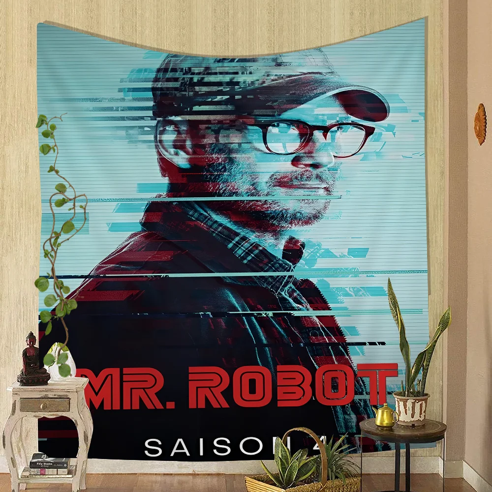 Classic Movie Mr. Robot Anime Tapestry Indian Buddha Wall Decoration Witchcraft Bohemian Hippie Wall Hanging Sheets