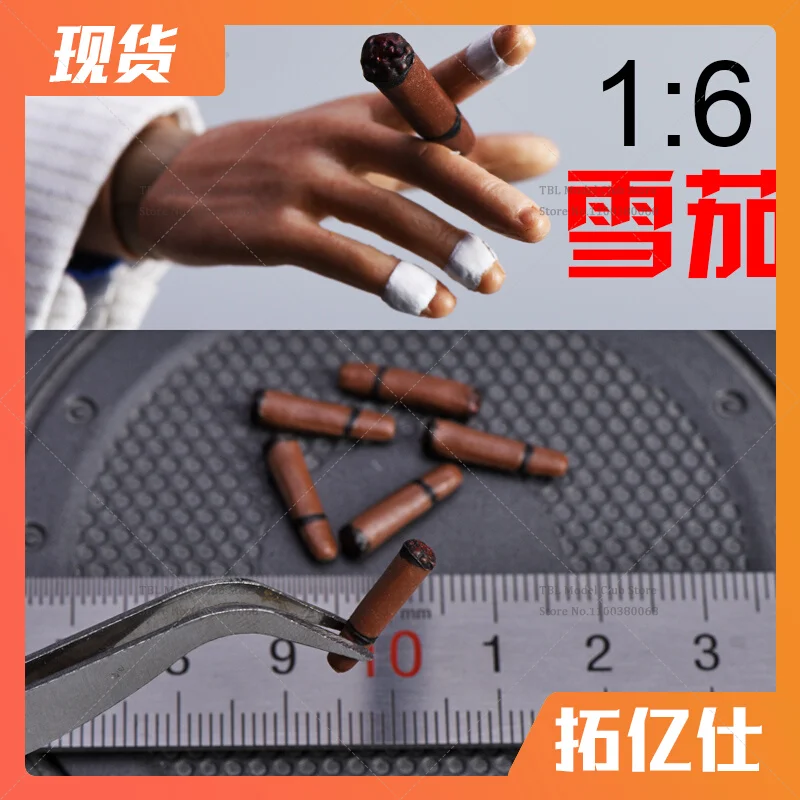 Mini acessório masculino em escala 1/6, brinquedos, modelo de charuto, filme, boneca de tv, ornamento, decoração para figura de ação de 12 polegadas, adereços de cena de soldado