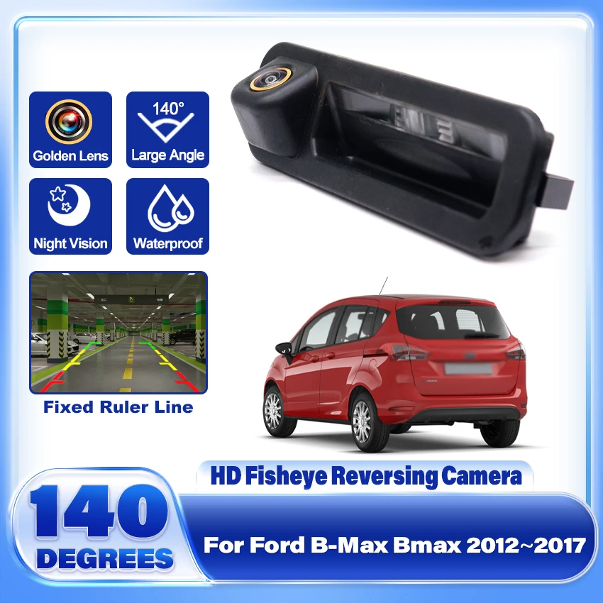 

HD Золотая камера заднего вида с ручкой багажника 1080*720 для Ford B-Max Bmax 2012 2013 2015 2014 2016 монитор для парковки заднего хода автомобиля