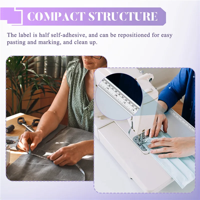 16Pcs Adhesive Measuring Tape Metric Tape Measure Sticky Measurement Double Scale Sewing For Table Saw Fence Workbench