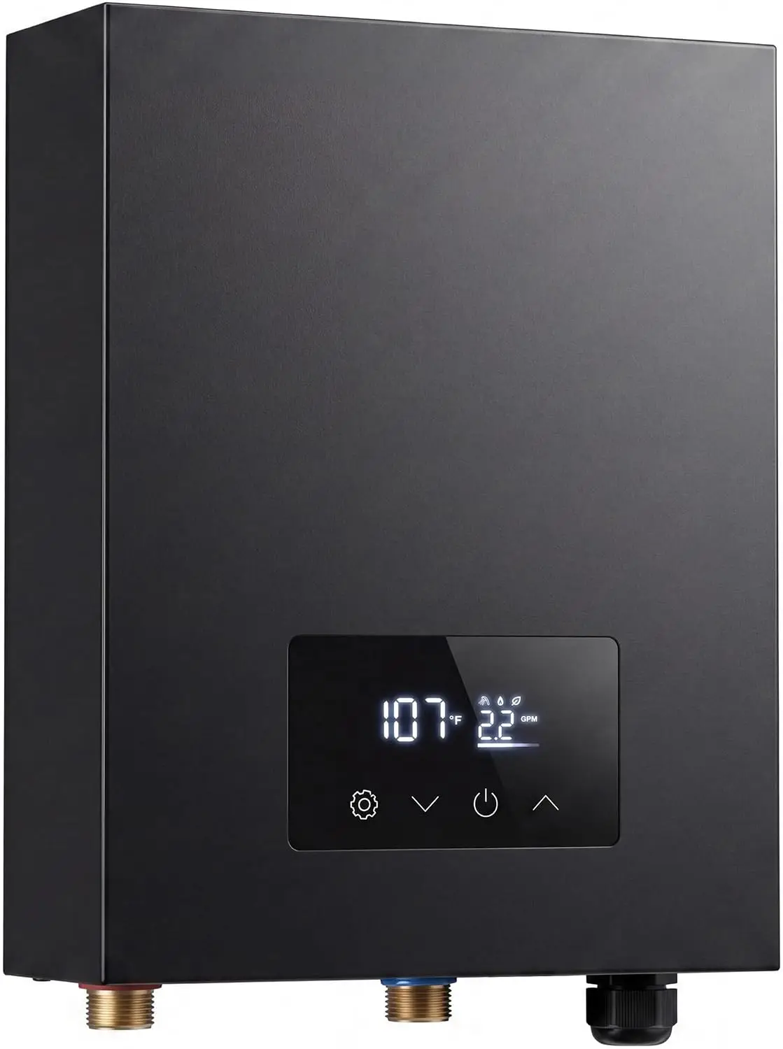 TWISTER.CK 14kW 240V Tankless Electric Water Heater – Whole House Instant Hot Water, LED Digital Display, Self-Modulating, 86°F–140°F, Wall Mounted, for Apartment, Shower, Kitchen & Bathroom