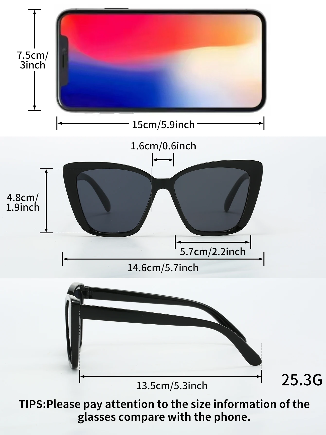 1-teilige Cat-Eye-Sonnenbrille im Retro-Stil, modische und hochwertige Damen-Sonnenbrille, geeignet für den Urlaub am Meer – Detail 5