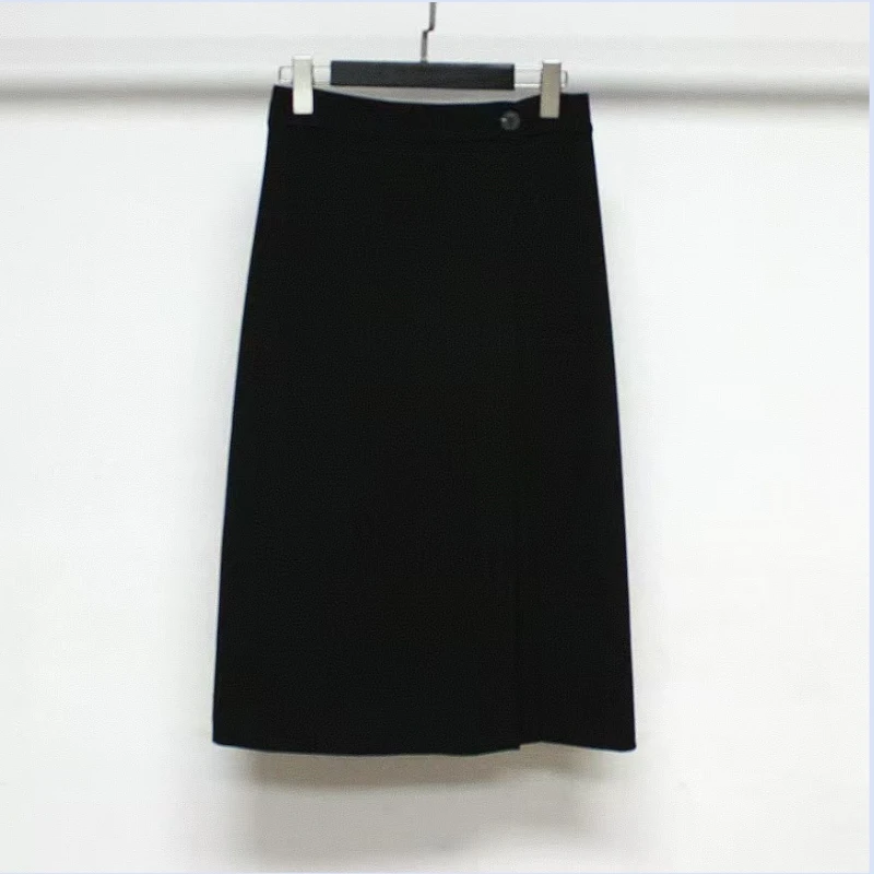 New Spring 24th Edition Triacetate Blended One Grain Buckle Wrapped Skirt