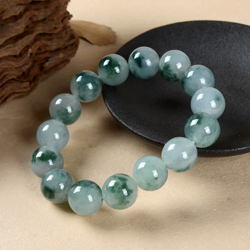 

Myanmar Grade A Jadeite Ice Floating Jade Bracelet Men Women Healing Gemstone Fine Jewelry Pure Natural Burma Jade Bracelets