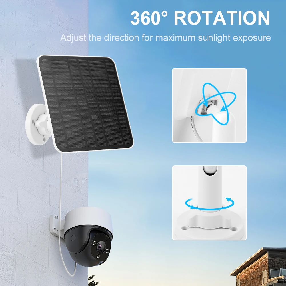 لوحة شمسية مقاومة للماء مثبتة على الحائط ، نظام خلايا شمسية ، 5 فولت ، 20 واط ، لكابل طاقة Eufycam 3 ، 3C ، 2c ، 2pro ، 9.8ft ، حزمة واحدة