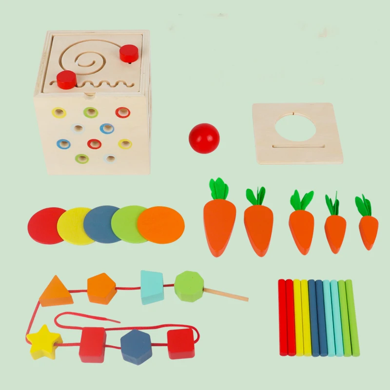 モンテッソーリ教育数学玩具 子供用木製ミニサークルビーズワイヤ迷路ローラーコースターそろばんパズルおもちゃ 男の子女の子ギフト