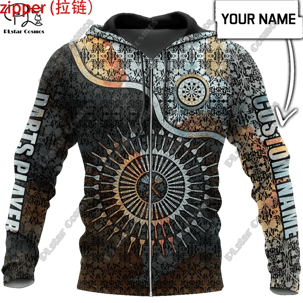 

PLSTAR COSMOS 3D printed personalized name unisex darts player clothing sports and leisure zipper hoodies new product series