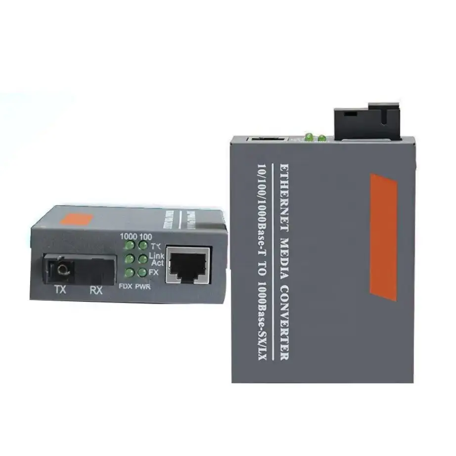 HTB-GS-03AB 5KM 20KM Single Fiber Single Mode Media Converters 10/100/1000mbps Stable Transmission Bilateral Ventilation