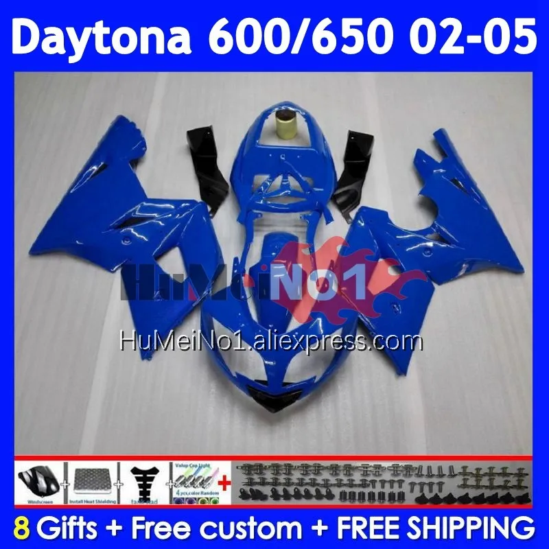 Body For Triumph Daytona650 Daytona600 Daytona 650 319No.17 Daytona 600 650 Glossy blue 2002 2003 2004 2005 02 03 04 05 Fairing