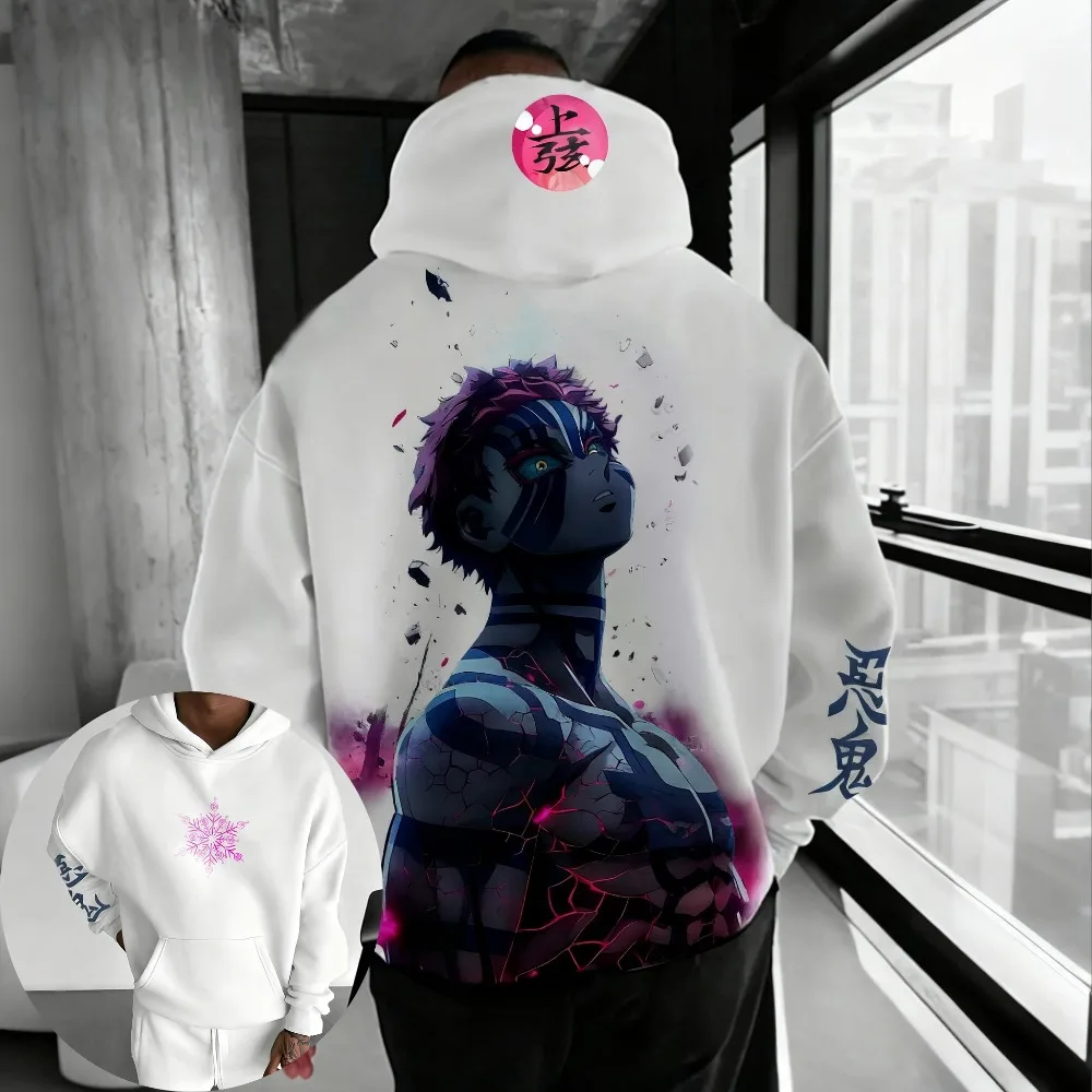

Demon Slayer Men's Hoodie Sweater Akaza Japanese Anime Spring Autumn New Boys Children's Long-sleeved Parent-child Outfit