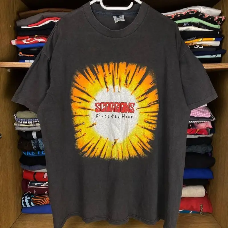 Scorpions 1994 Face The Heat Tour 90s camiseta negra reimpresión S 5XL