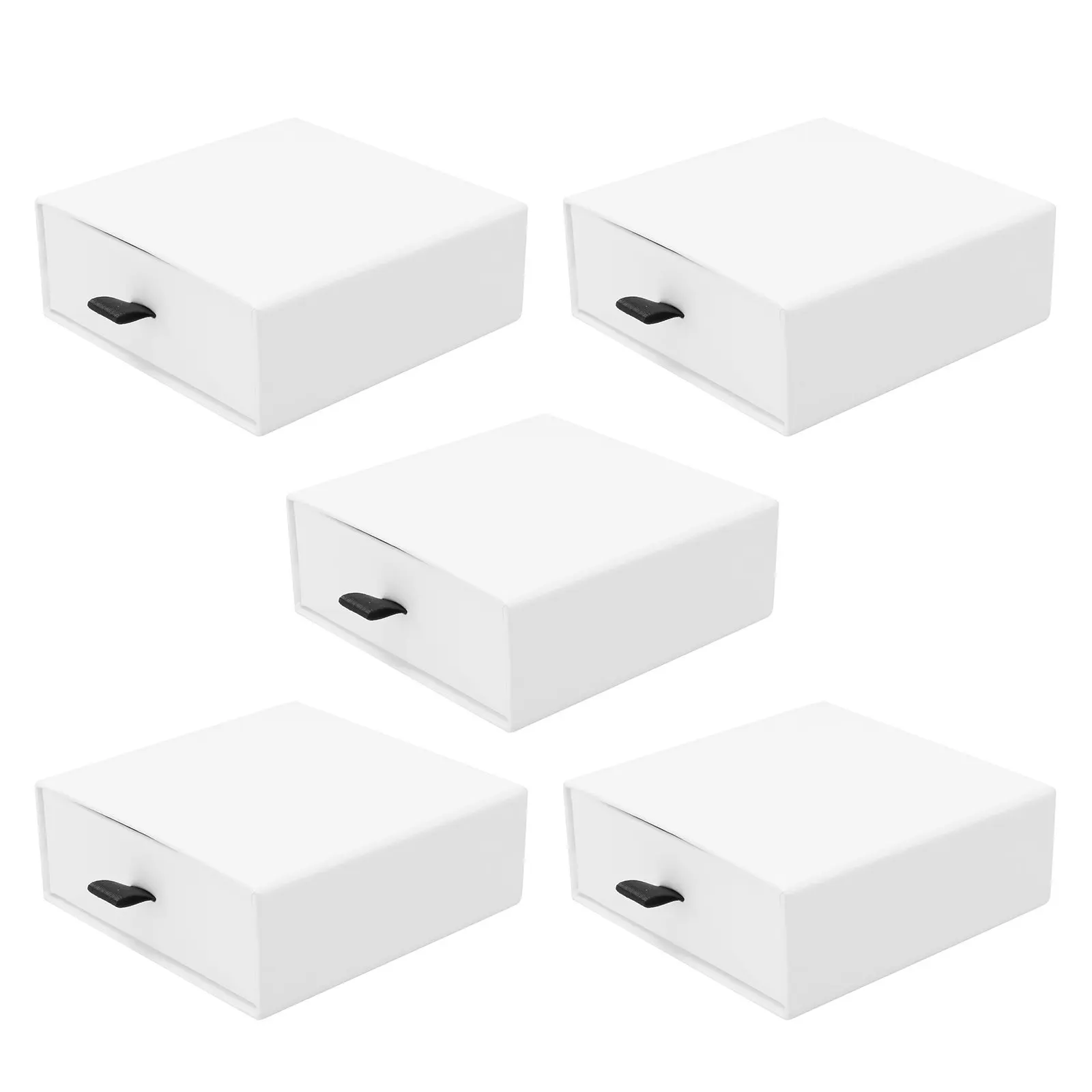 

Набор из 5 штук: коробки для хранения украшений, маленькие органайзеры для серег, футляры для демонстрации ожерелий, подарочные упаковочные коробки для колец, браслетов, кулонов