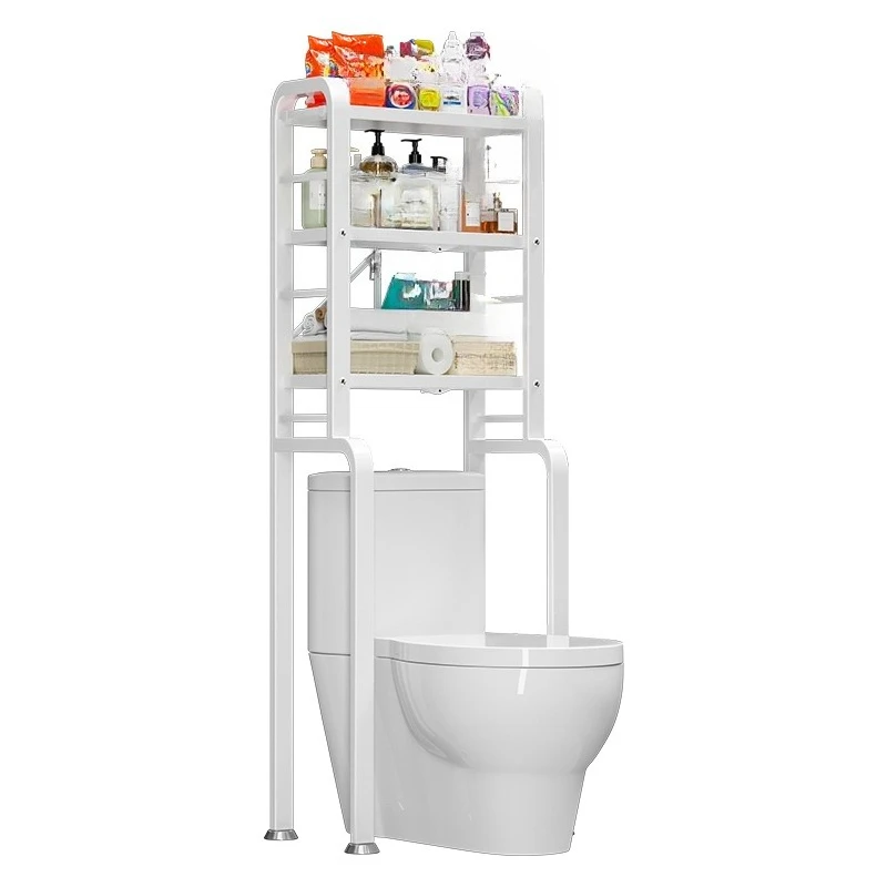 

Toilet toilet rack toilet above washing machine bathroom floor to ceiling non punching multi layer storage rack