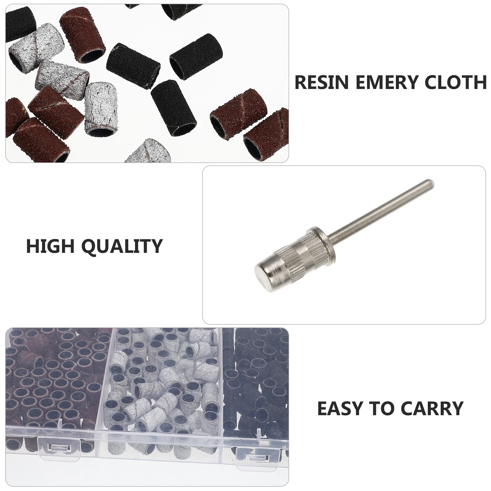 

210Pcs Nail Sander Bits High-Strength Sanding Bands for Nail Drill Polish Smoothing Surface Before Manicure Remove Grease