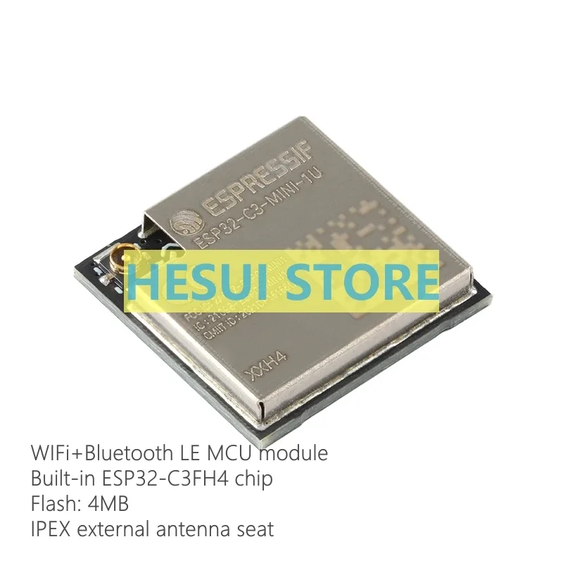 ESP32-C3-MINI-1U-H4 2.4GHz WiFi+ Bluetooth BLE5.0 Wireless module