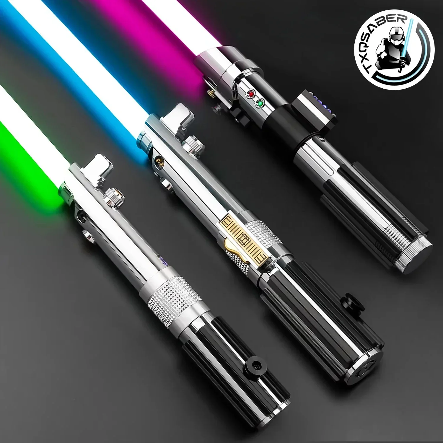 TXQSABER High Quality Anakin Series Replica Lightsaber Metal Hilt Heavy Dueling RGB Pixel Laser Sword 27 Sets Soundfonts Cosplay