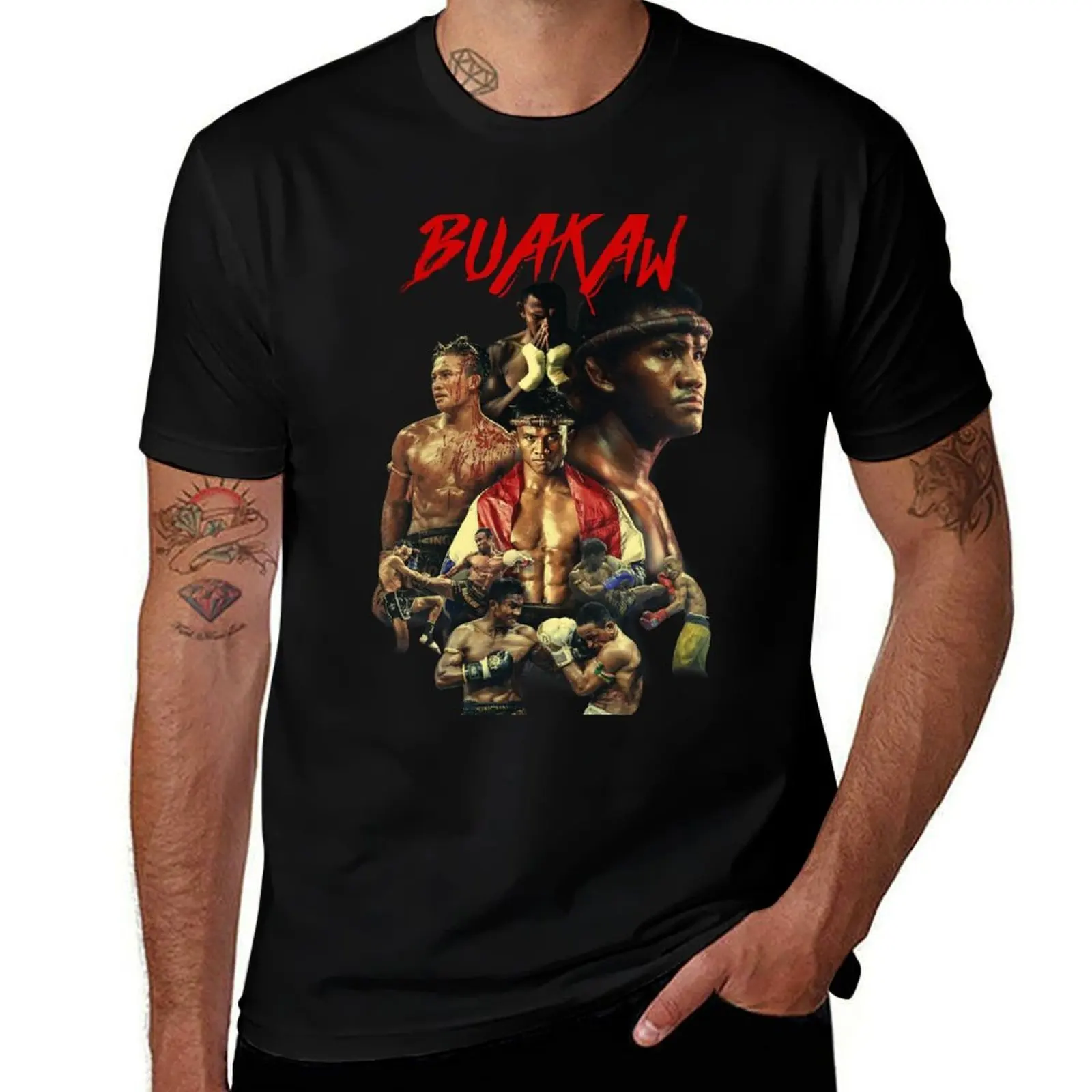 

Buakaw Muay Thai Legend Tribute - Original T-Shirt cotton tshirt 100% man t shirt heavy cotton T-Shirt