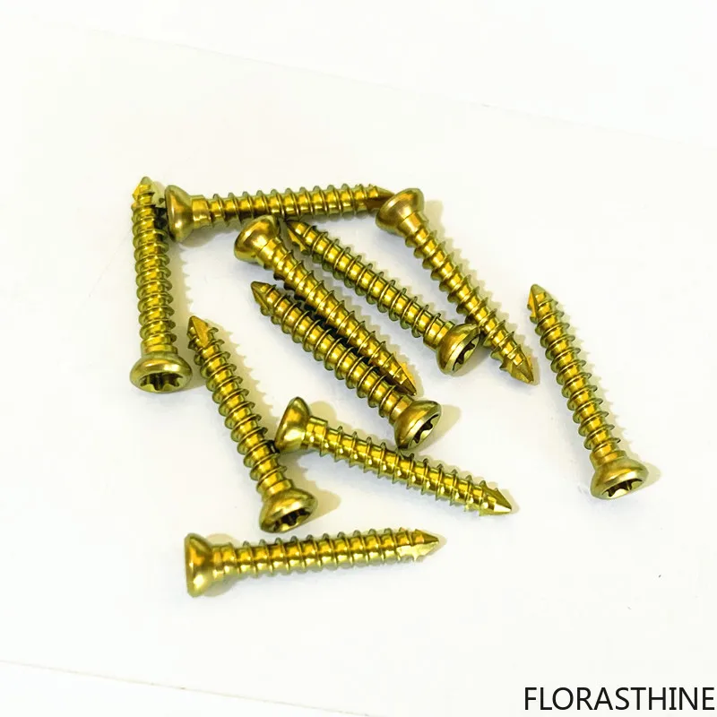 3.5mm Self-tapping Titanium Cortical Screws Pet Orthopedics Veterinary Implants Veterinaria Accessories Surgical Instruments