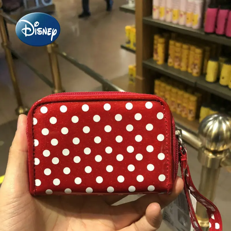 Imagem -03 - Disney Minnie Original Nova Carteira Feminina dos Desenhos Animados Bonito Bolsa de Moedas Feminina Grande Capacidade Marca de Luxo Moda Armazenamento Embreagem