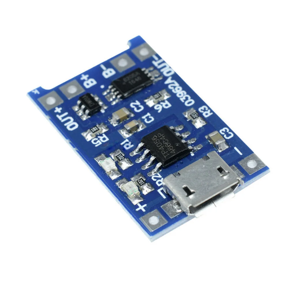 5V 1A Micro USB 18650 Lithium Battery Charger Board Module with Protection for DIY Power Bank Arduino Projects Type-C Interface