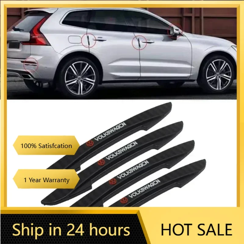 

Колпаки ступиц, 4 шт., ПВХ, наклейки на дверь автомобиля, защита от царапин, защитная наклейка для Volkswagen Teramont Santana Tiguan R32 T5 Golf 5 7 Rabbit