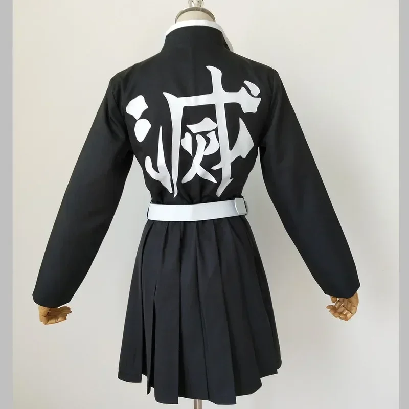 Volwassen Kids Demon Slayer Kimetsu No Yaiba Anime Kimono Kanroji Mitsuri Cosplay pełny zestaw Pruik Halloween Voor Vrouwen Meisje