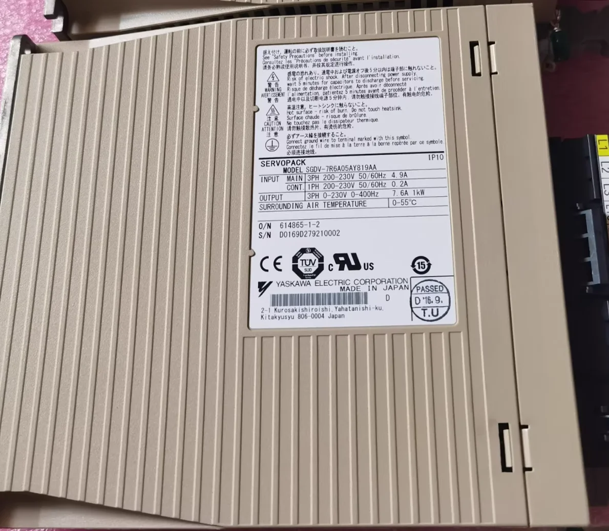 

SGDV-7R6A05AY819AA Brand New Servo Drive Original Genuine，Fast Shipping，SGDV 7R6A05AY819AA