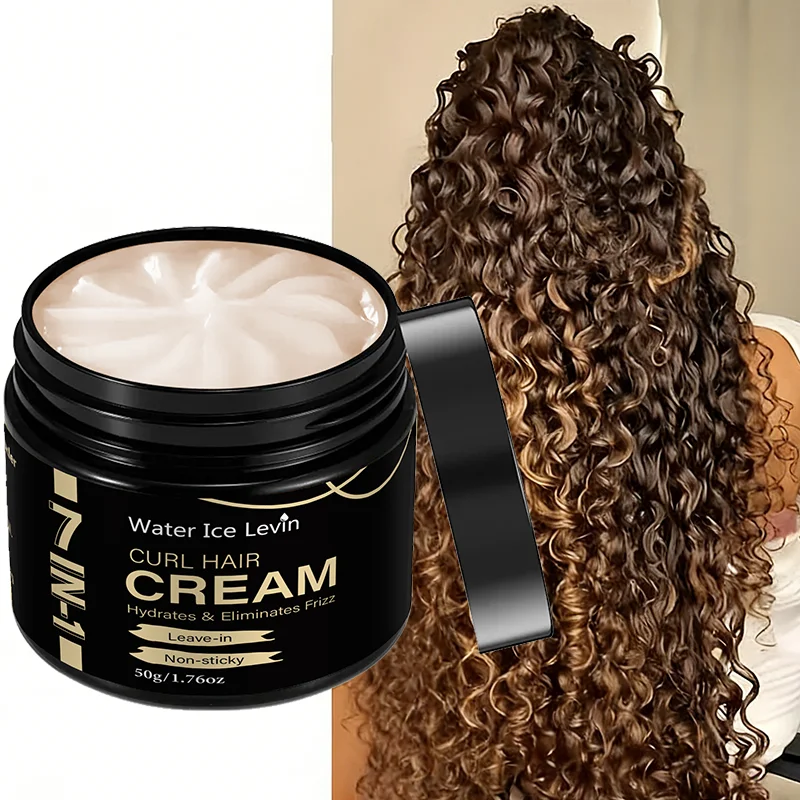 50g Curl Hair Cream Non Sticky Formula Hydrate & Eliminate Frizz Natural Plant Oil Nourish Curly Hair Daily Styling Care