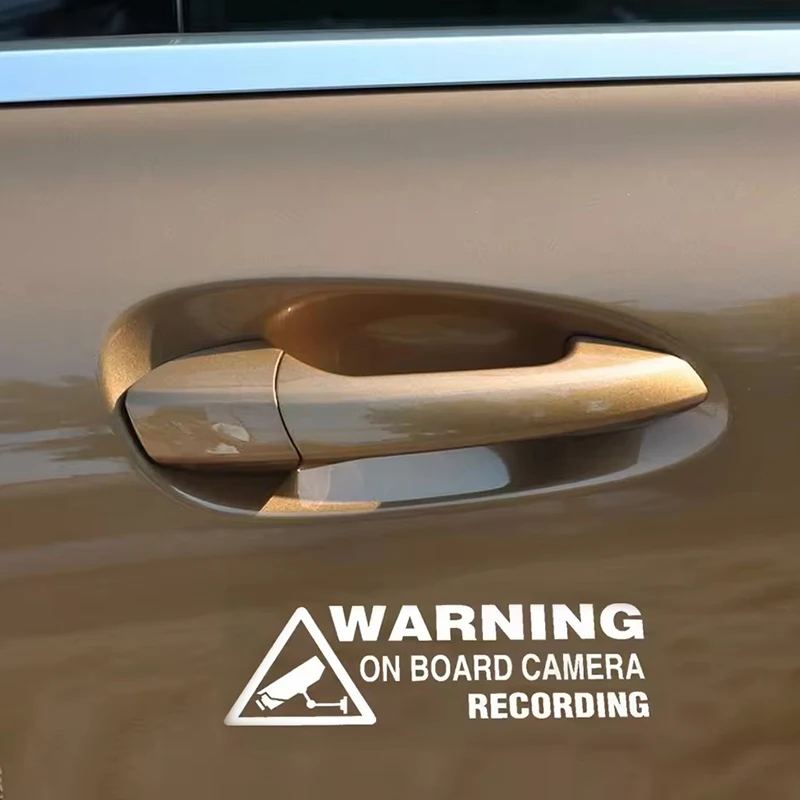 

1PC Car Camera Recording Sticker,12*4.7cm Car Decoration Accessories,Window Decoration Sticker,Universal Car Accessories