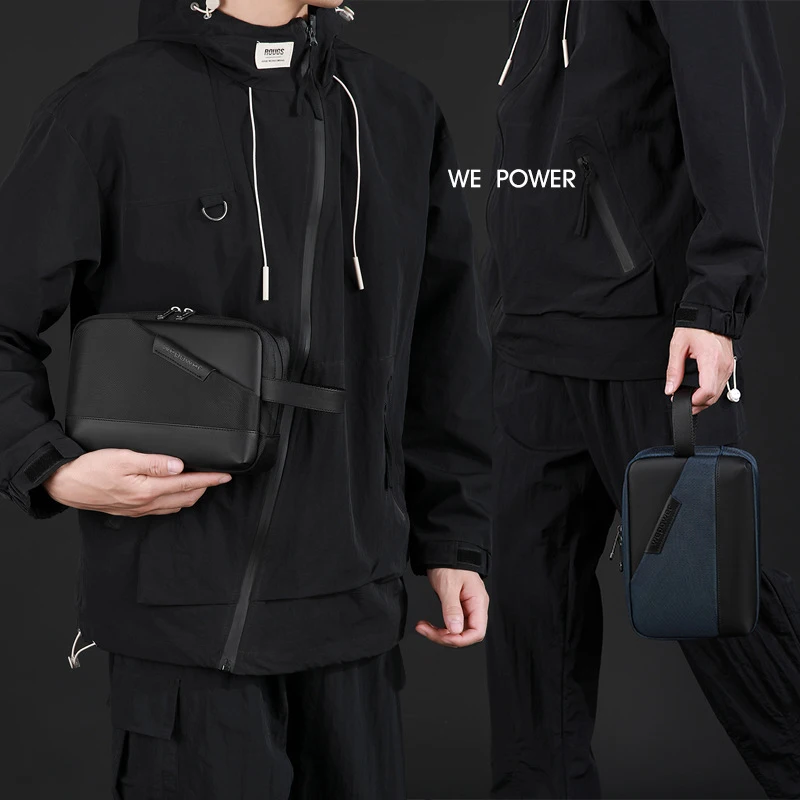 New passport and ID card storage bag convenient and multifunctional data cable power bank men's handheld bag