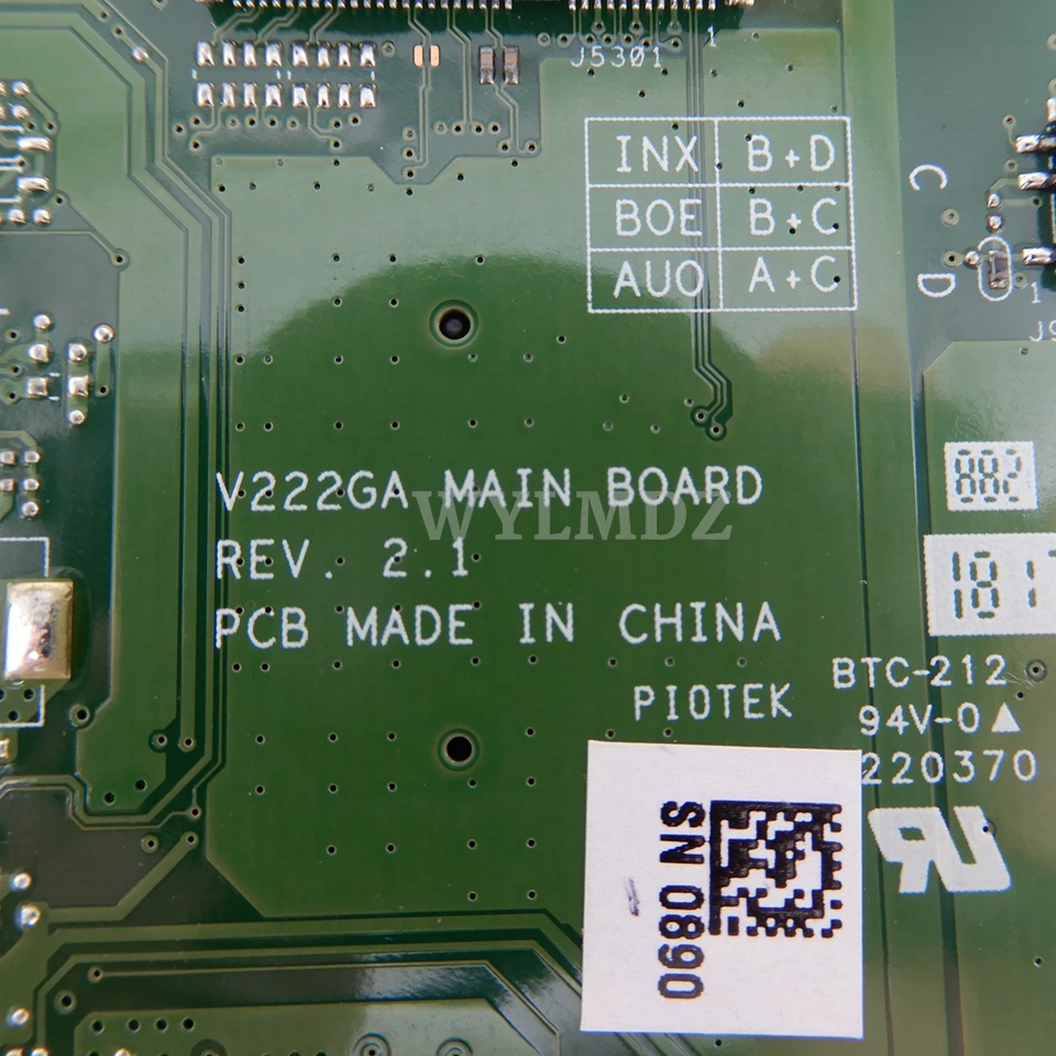 V222GA Mainboard For ASUS V222GA AIO Motherboard J5005 CPU DDR4