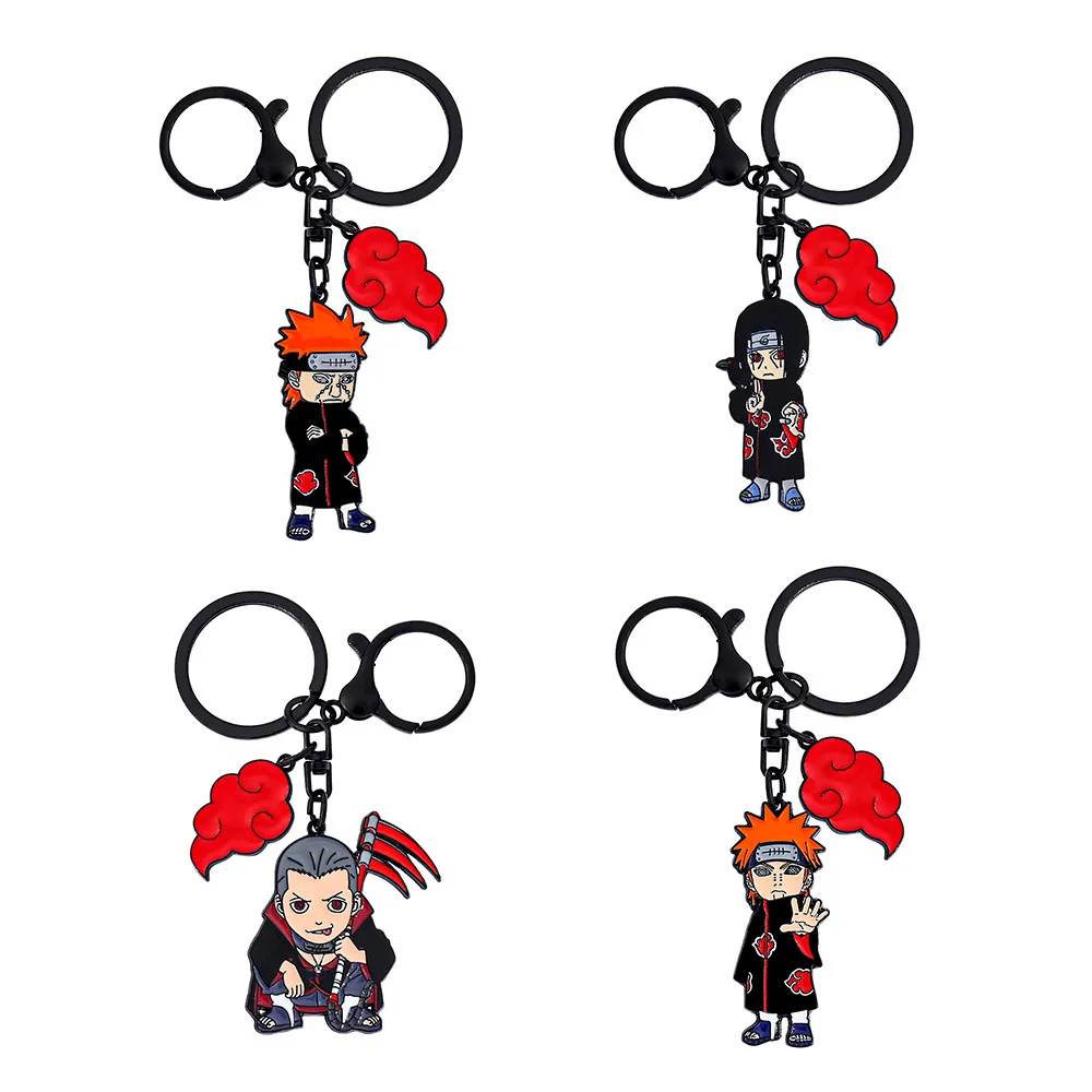 Naruto Anime Akatsuki Uchiha Itachi Friends Gift Girl Pendant Accessories Cute Creative Fashion Key Ring Bag Charms Keychain