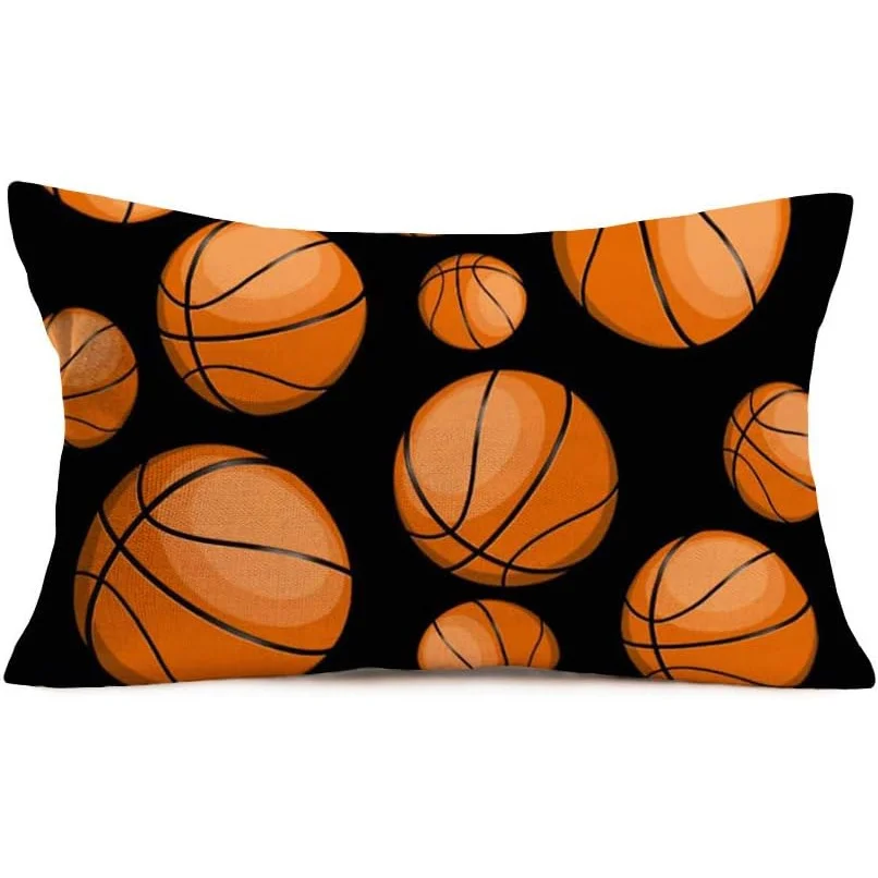 1pc Basketball Pillow Cover, Suitable for Sofa,Bedroom,Living Room, Boy's Room, Sports Room, Vibrant Gift for Basketball Lovers.