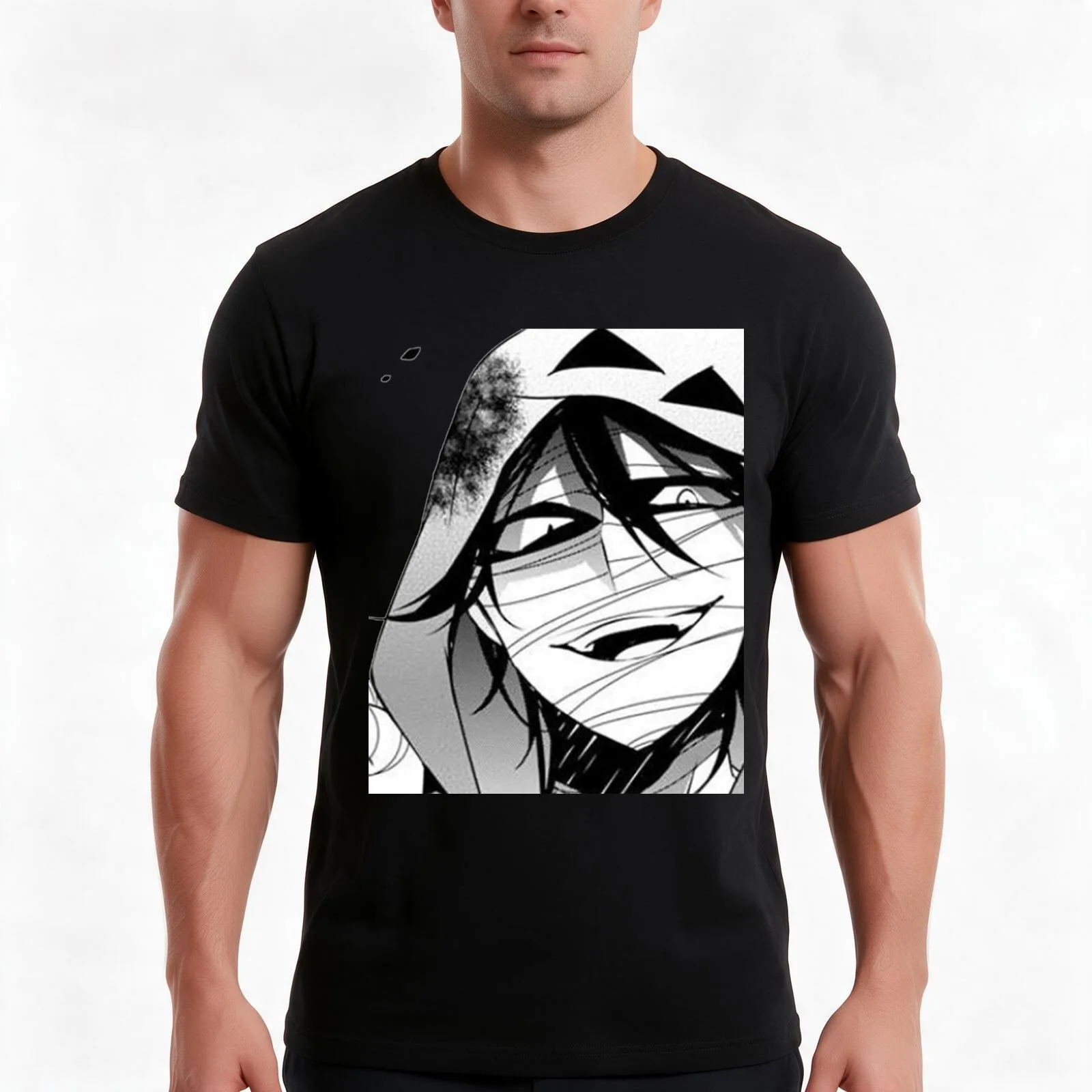 Isaac Foster Design T-Shirt, Summer Casual Cotton Tee, Oversized Streetwear Tops, Vintage Graphic Print, Loose Fit Short Sleeve
