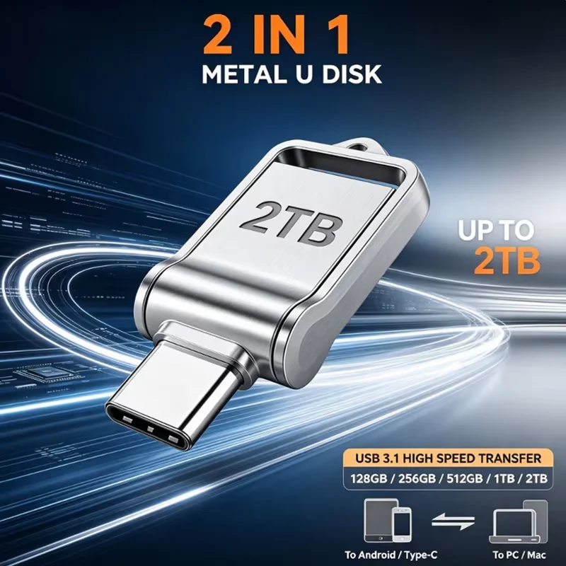 2026 Flash Drive Metal High-Speed Wireless Bluetooth Transmitter USB 16TB 2TB Car Stereo Music Audio Receiver Bluetooth Adapter
