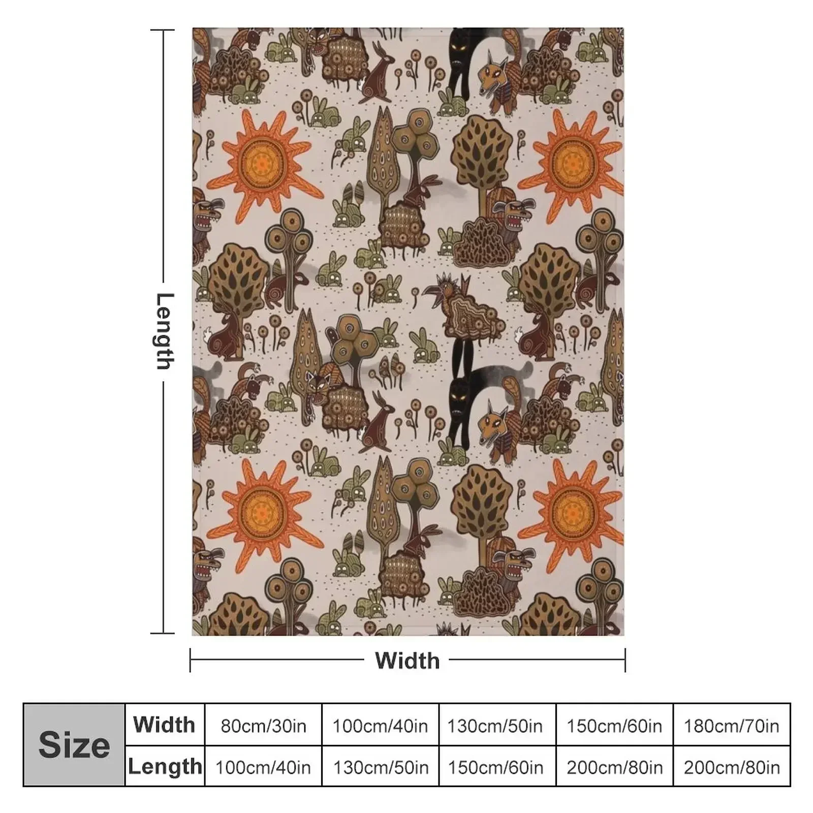 In The Beginning of the World - Watership Down Pattern Throw Blanket couch cozy soft plush fuzzy picnic outdoor blanket