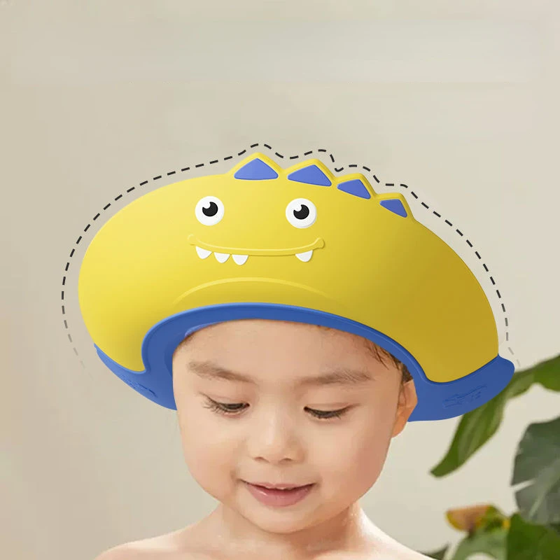 Baby Shampoo Cap Cute Cartoon Waterproof Baby Bath Hat Kids Ear Protector Adjustable Shampoo Artifact Soft Newborn Shower Cap