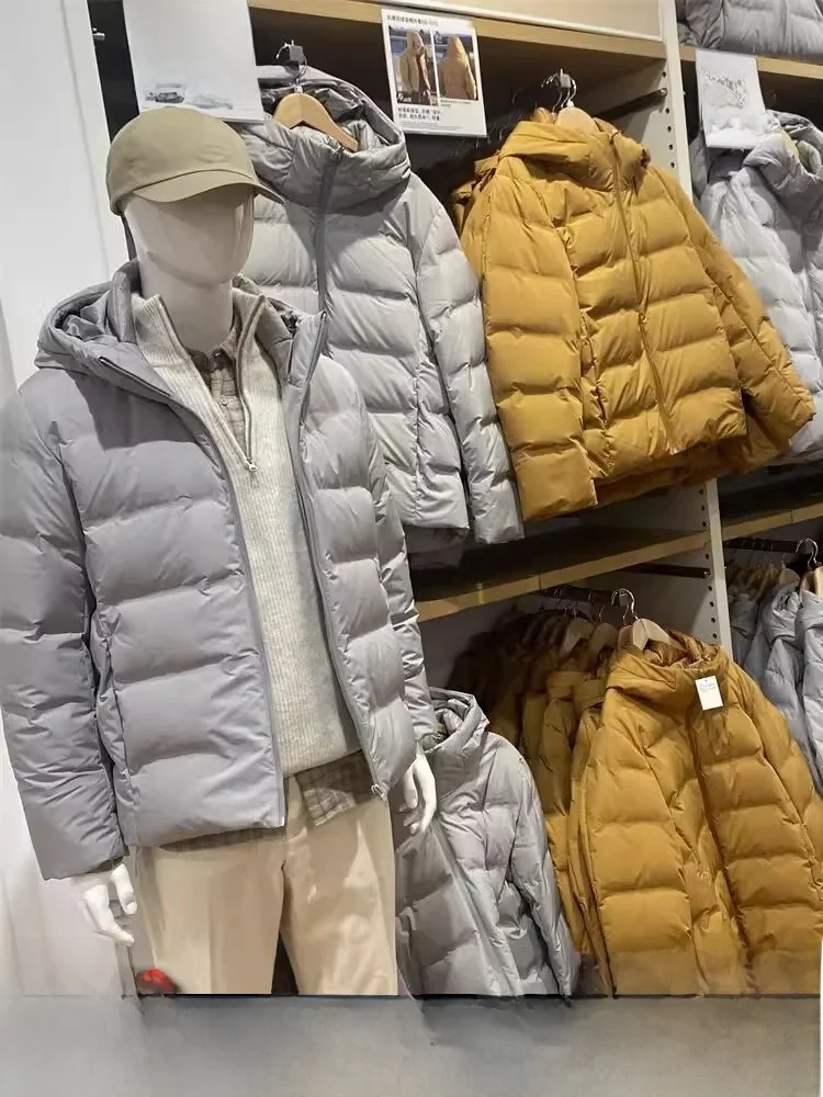 

Puffer Jaet Hooded down Coat Couples Outdoor Winter Clothes for Men And Women Warm Thiened Vest Sle Zipper Closure