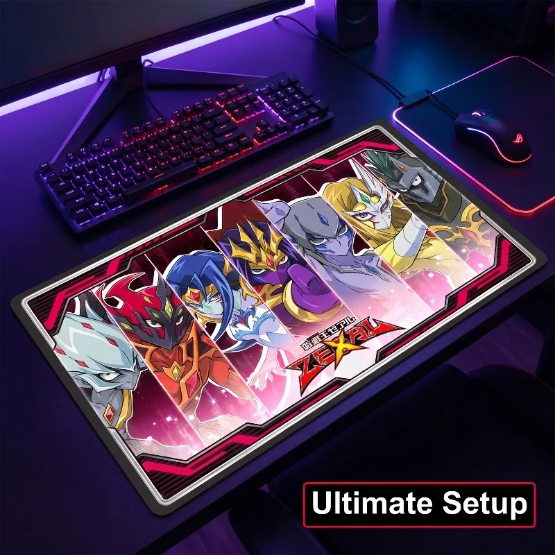 Diy 600x350mm Yu-Gi-Oh! ZEXAL Barian Seven Emperors Group Portrait Playmat Mizar /Durbe /Vector Single Board Game Card Mat Toys view 5