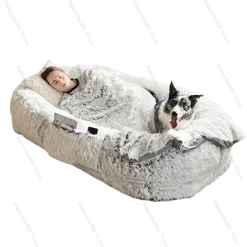 

Dog Kennel Plush Round Pet Kennel Dog Bed Winter Warm Sponge Dog Pads Pet Supplies Pet Mattresses