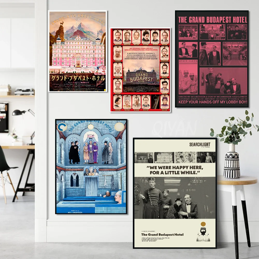 The Grand Budapest Hotel Poster Self-adhesive Art Waterproof Paper Sticker Coffee House Bar Room Wall Decor
