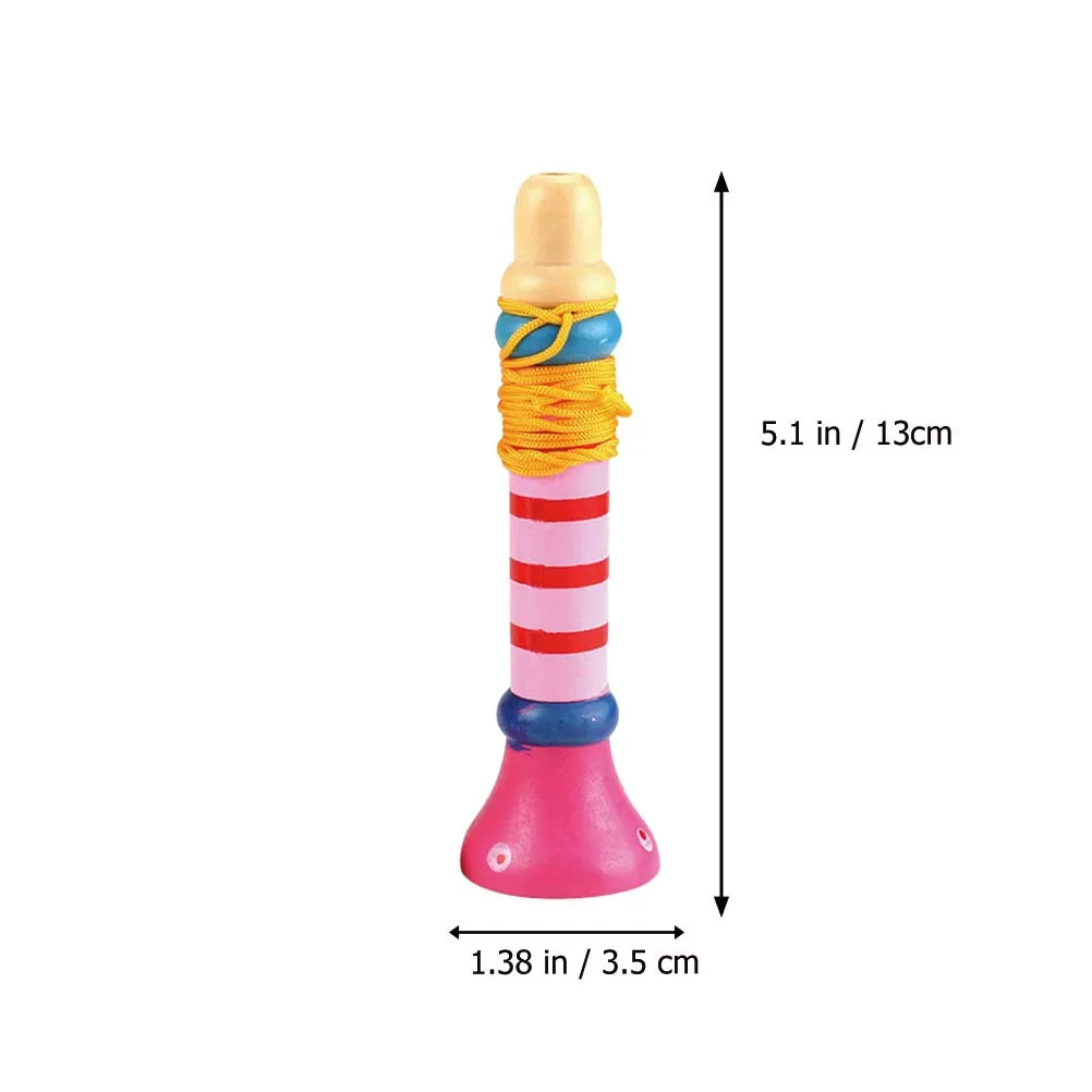 3 قطعة البوق الخشبي الملون للأطفال آلة موسيقية للأطفال مرحلة الأداء الدعامة التعليمية الصوت اللعب طفل هدية #6