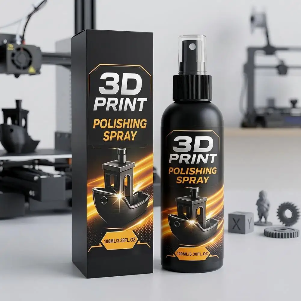 100ml 3D Print Gloss Spray, Fine Mist Fast Drying Model Enhancer, Glossy Coating liquid for 3D Prints, Hobbyists & Creators