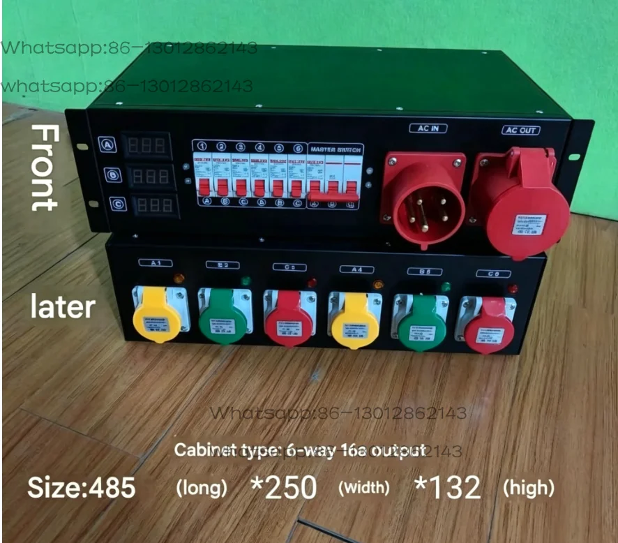 16A6 power box flow performance stage lighting audio power manager large screen through