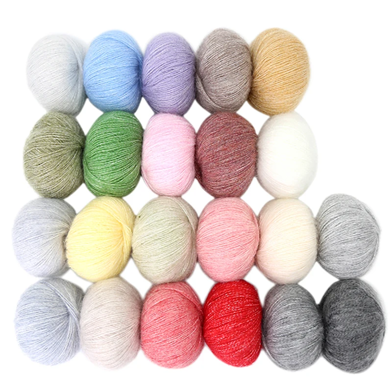 4pcs mohair yarn crochet cheap baby wool yarn for knitting sweater 166m 0.9mm ilos para tejer dedelgado