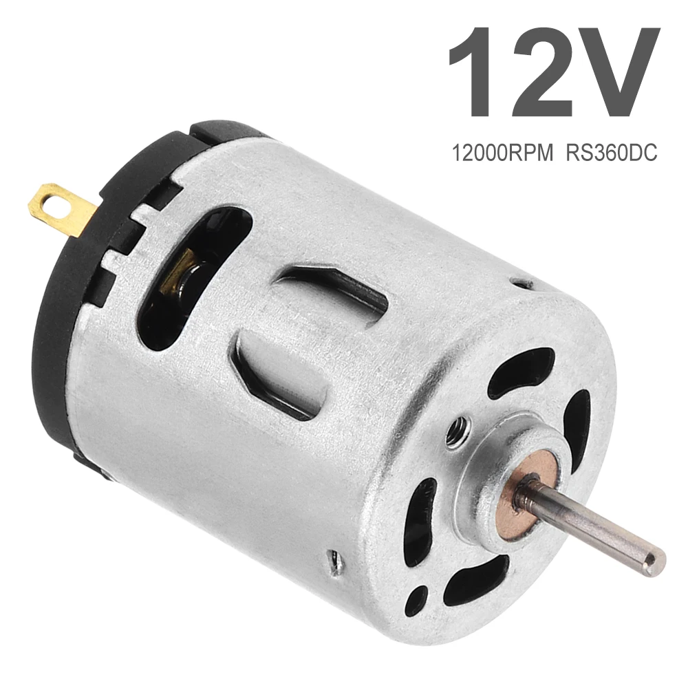 Fine model RS360 DC Motor 12V 12000RPM High Speed Carbon Brush Micro Motor for DIY Toys Hair Dryer Electric Fans