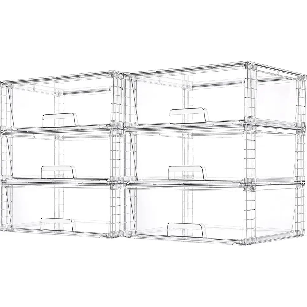 

Large Stackable Acrylic Storage Drawers for Bathroom, Kitchen Pantry, and Medicine Organization