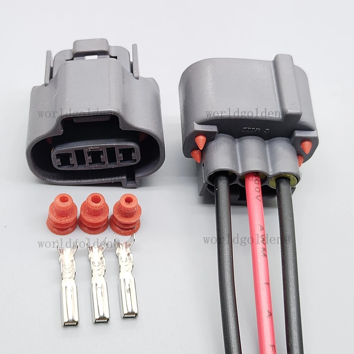 Conector de Cableado Automotriz 6189-0027 con Terminales, Conector Duradero para Mantenimiento de Arnés de Sensores de Vehículos